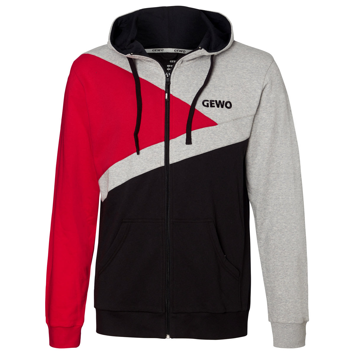 GEWO Hoodie Lever schwarz/rot